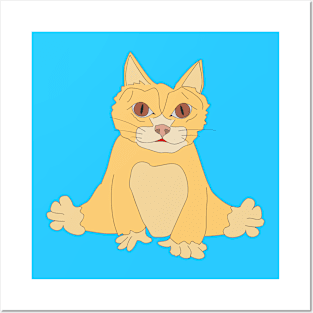 Funny yellow cat Posters and Art